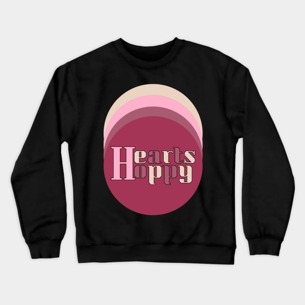 Hoppy Hearts Crewneck Sweatshirt by pmArtology